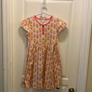 Matilda Jane size 12 pink dress with tulips